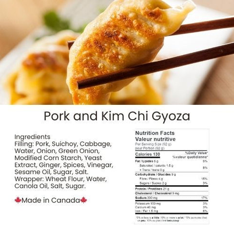 Pork and Kim Chi Gyoza Dumplings