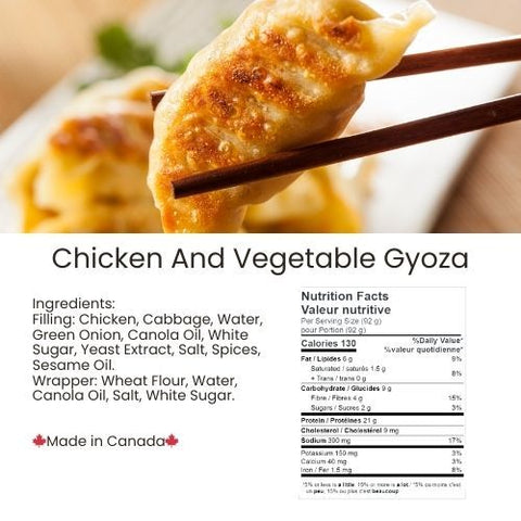 Chicken and Vegetable Gyoza Dumplings