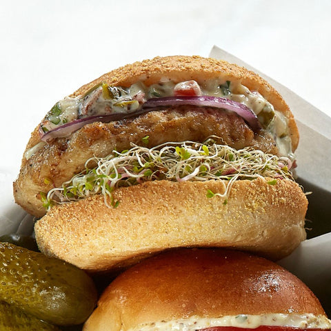 Feta and Spinach Chicken Burger