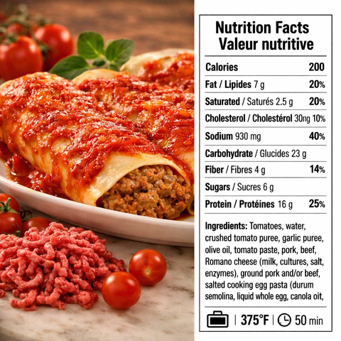 Zarky's Famous Prepared Foods - Meat Cannelloni