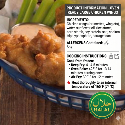 Large Oven Ready Split Chicken Wings